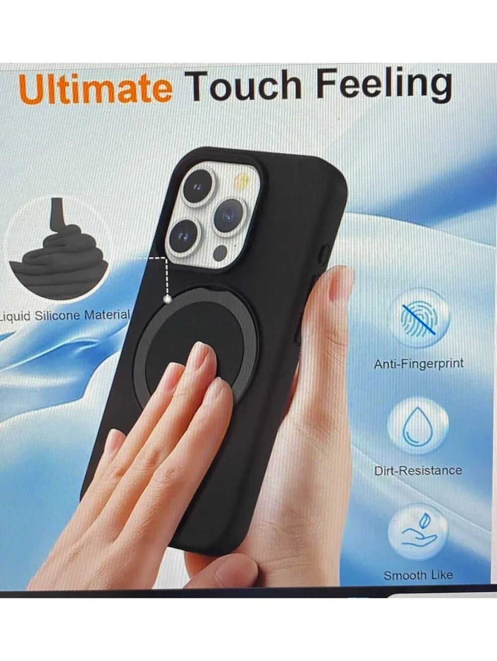 Sterker Liquid Silicone Case for iPhone 15 Pro Max Black